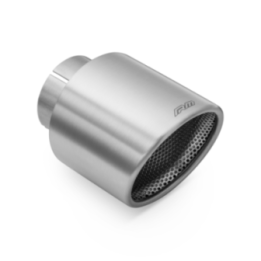 Końcówka skośna RM Motors ze stali nierdzewnej satynowej KSZS/DP (Średnica: 101 mm, Wlot: 63,5 mm, Z obejmą: Nie)