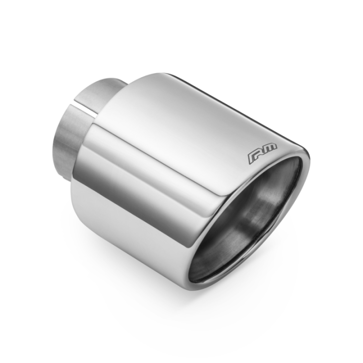 Końcówka skośna RM Motors ze stali nierdzewnej polerowanej KSZP/DK (Wlot: 50 mm, Średnica: 76 mm, Z obejmą: Tak)