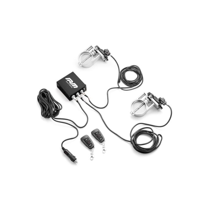 2x  Elektroniczna przepustnica wydechu 50 mm z centralką