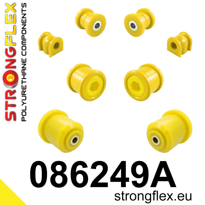 086249A: Zestaw przedniego zawieszenia i tylnej belki SPORT Strongflex