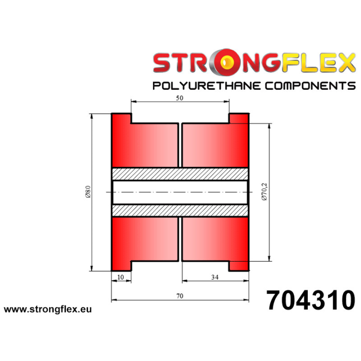 704310: Tuleja uniwersalna 70mm Strongflex