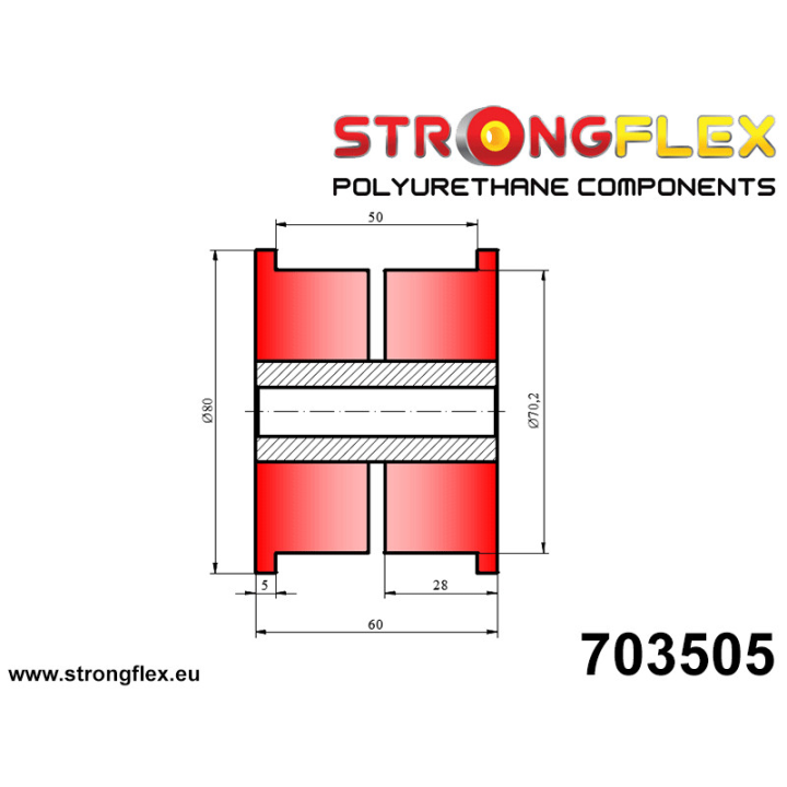 703505: Tuleja uniwersalna 70mm Strongflex