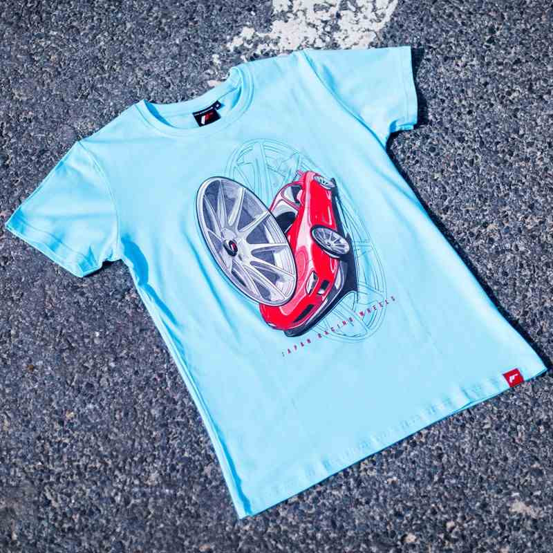 JR Men's T-Shirt JR-11 Car Turquoise