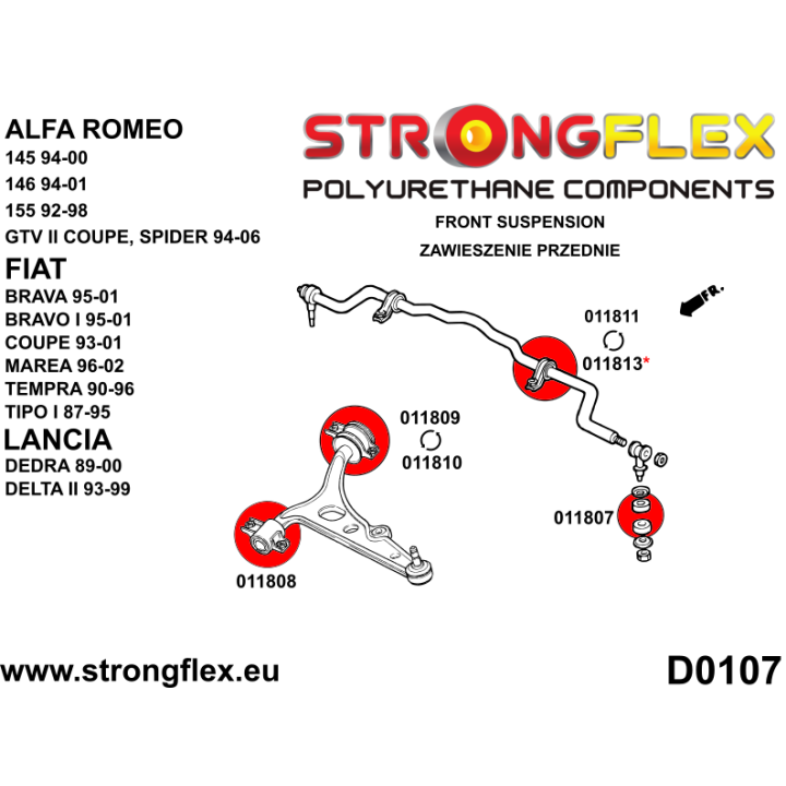 011807B: Tuleja łącznika stabilizatora przedniego Strongflex