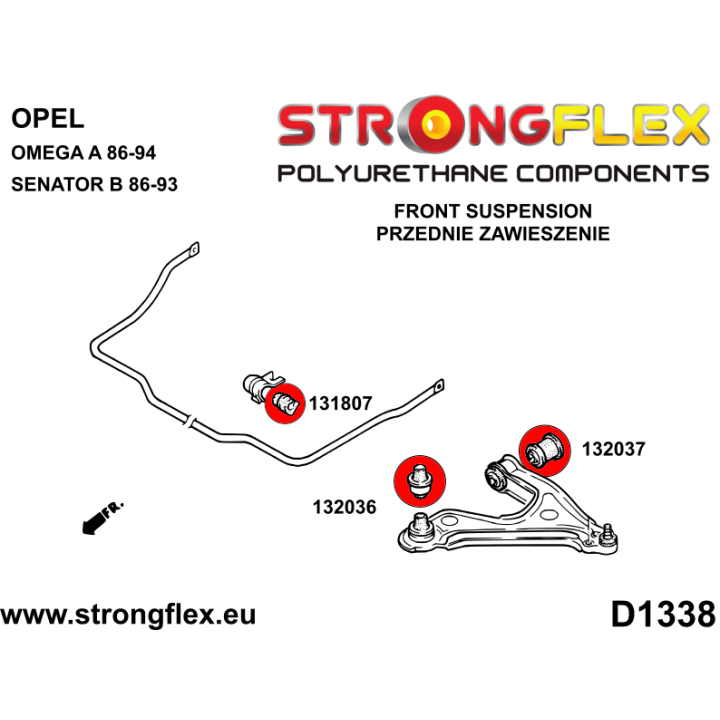 132036A: Tuleja wahacza przedniego przednia SPORT Strongflex
