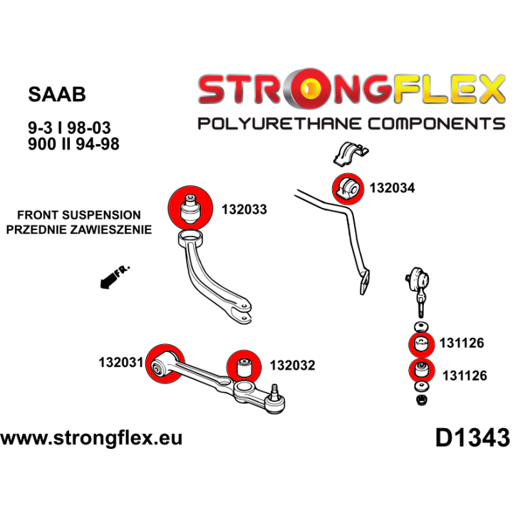 136260B: Zestaw zawieszenia przedniego Strongflex