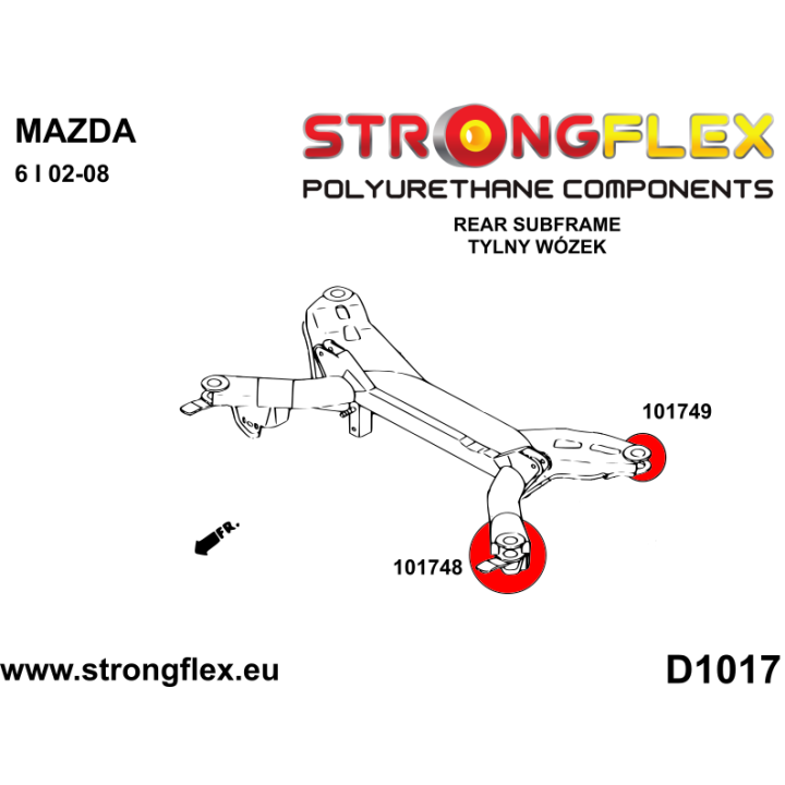106193A: Zestaw tulei tylnego wózka SPORT Strongflex