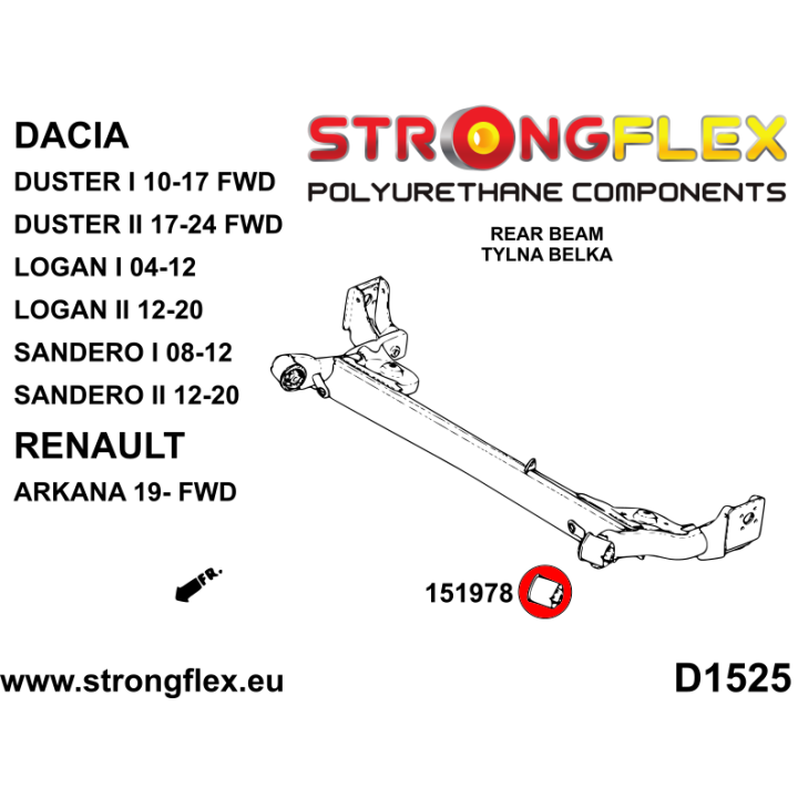 151978A: Tuleja tylnej belki SPORT Strongflex