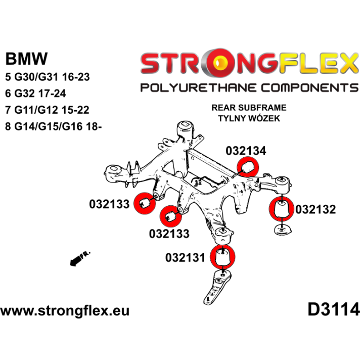 032132B: Tuleja tylnego wózka - tylna Strongflex