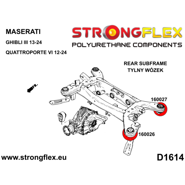 166108A: Zestaw tulei tylnego wózka SPORT Strongflex