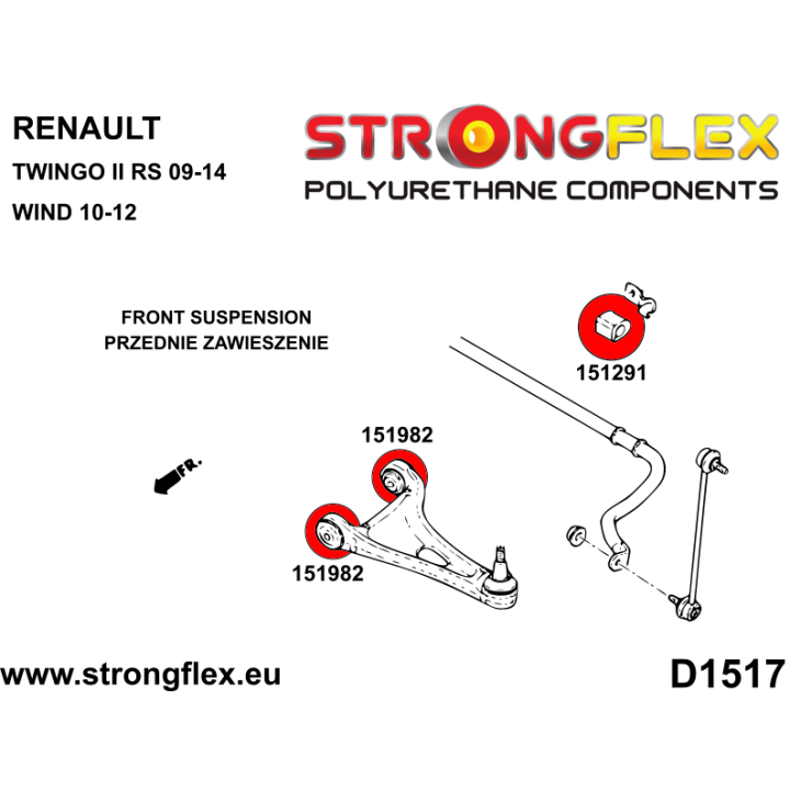 156096A: Zestaw zawieszenia przedniego SPORT Strongflex
