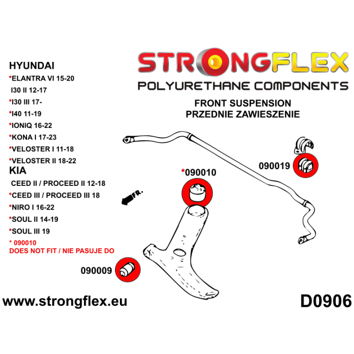 096103A: Zestaw przedniego zawieszenia SPORT Strongflex
