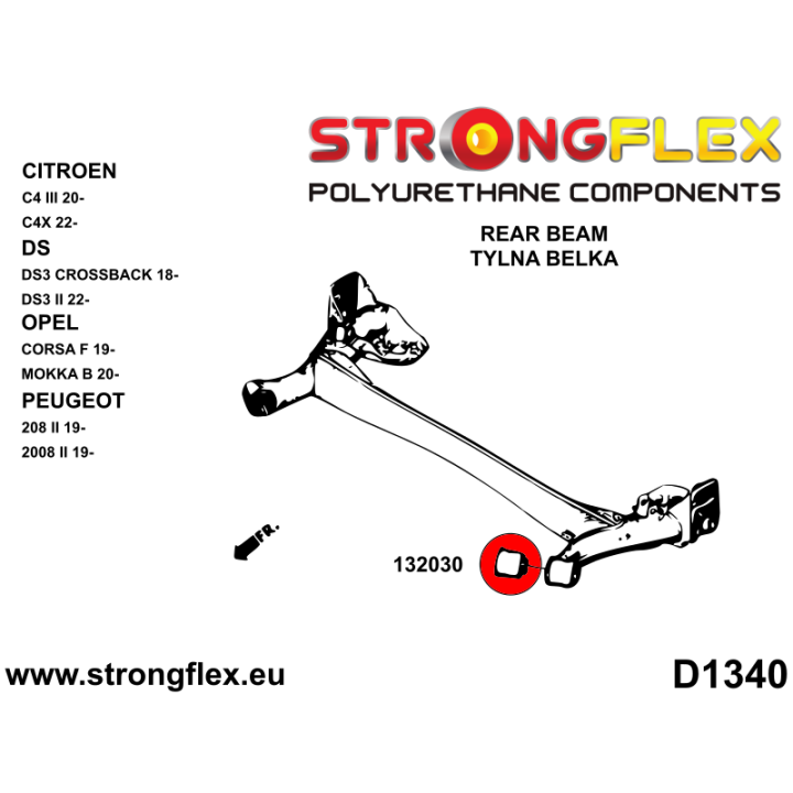 132030A: Tuleja belki tylnej SPORT Strongflex