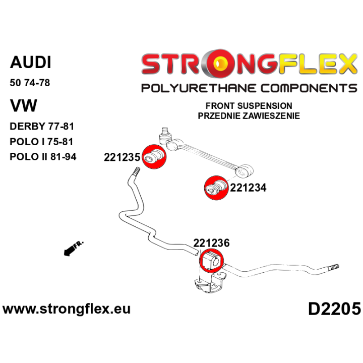 226061B: Kompletny zestaw zawieszenia Strongflex