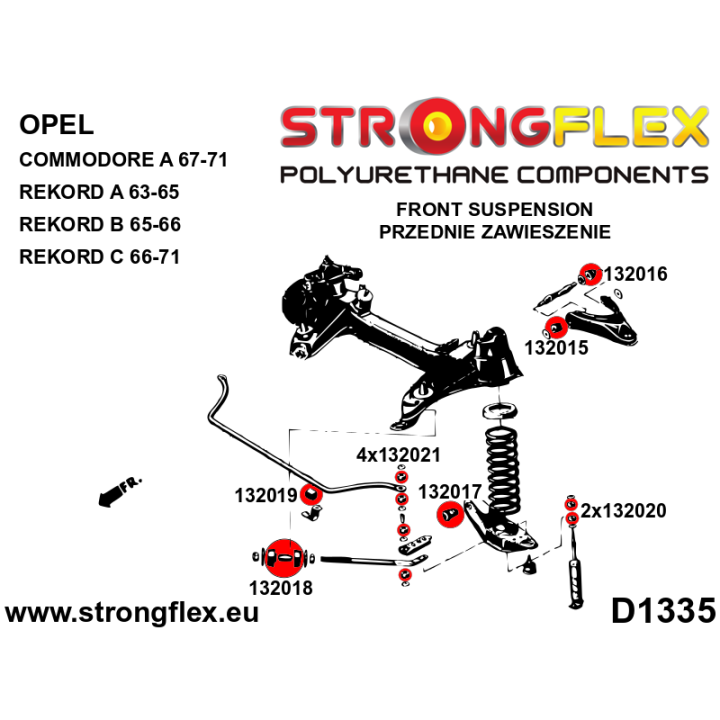132021A: Tuleja łącznika stabilizatora przedniego SPORT Strongflex