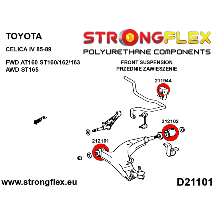 216300A: Zestaw zawieszenia przedniego SPORT Strongflex