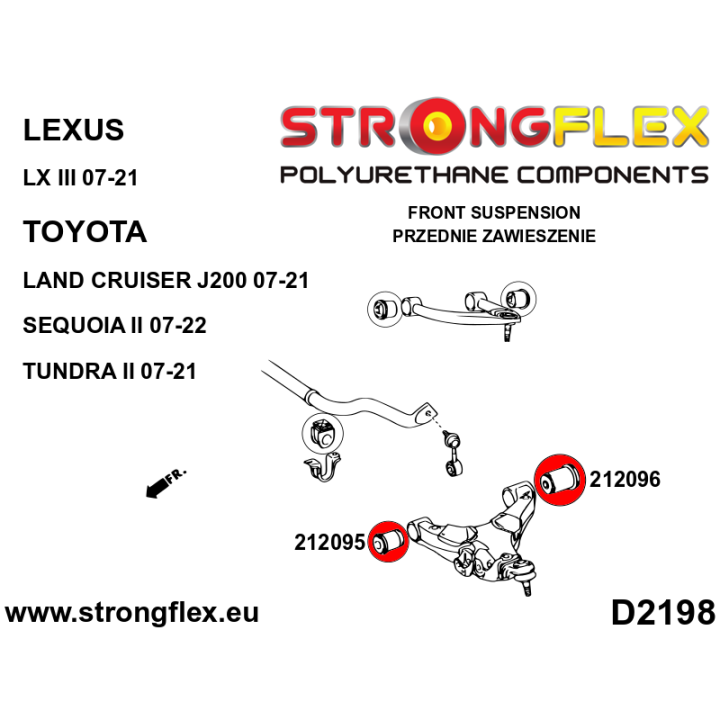 212096A: Tuleja wahacza przedniego dolnego – tylna SPORT Strongflex