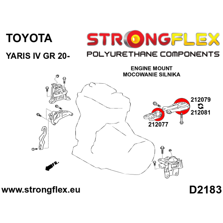 212077A: Poduszka skrzyni biegów SPORT Strongflex