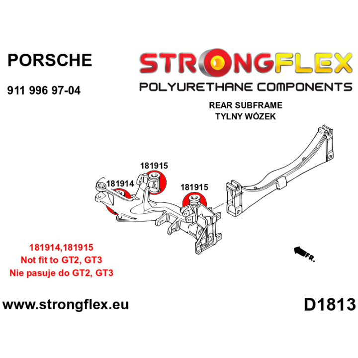 186104A: Zestaw tulei tylnego wózka SPORT Strongflex