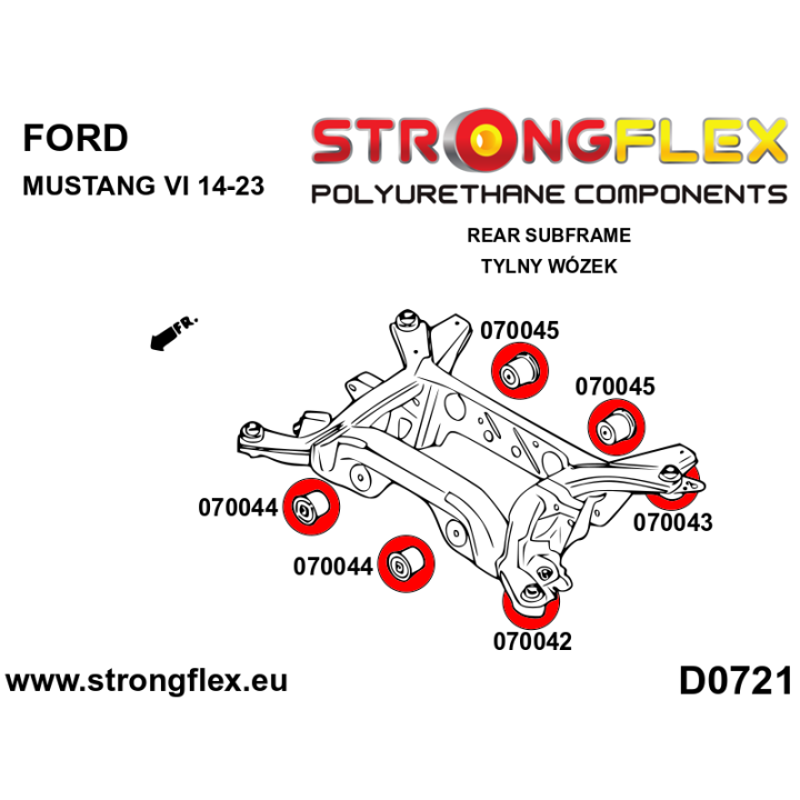 076173A: Zestaw tulei tylnego wózka SPORT Strongflex