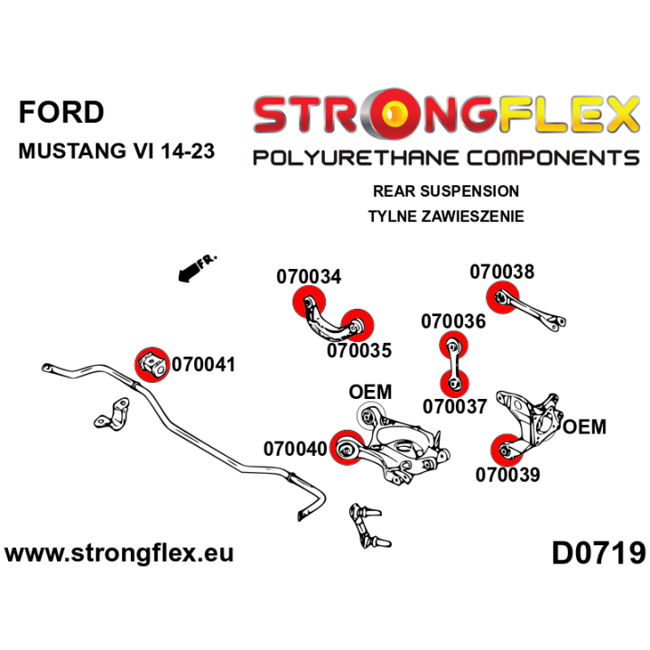 070036A: Tuleja tylnego łącznika – górna SPORT Strongflex