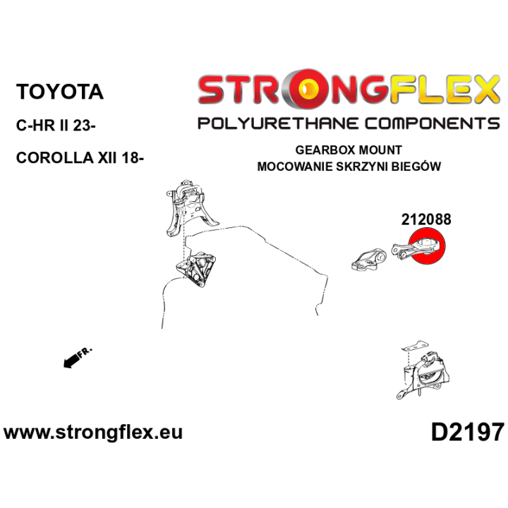 212088B: Tuleja poduszki skrzyni biegów Strongflex