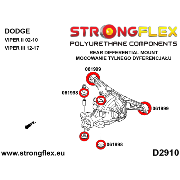 061999B: Tuleja tylnego dyferencjału – tylna Strongflex