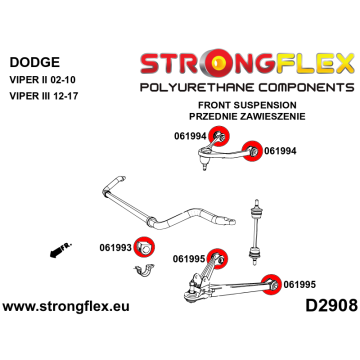 061995A: Tuleja wahacza dolnego SPORT Strongflex