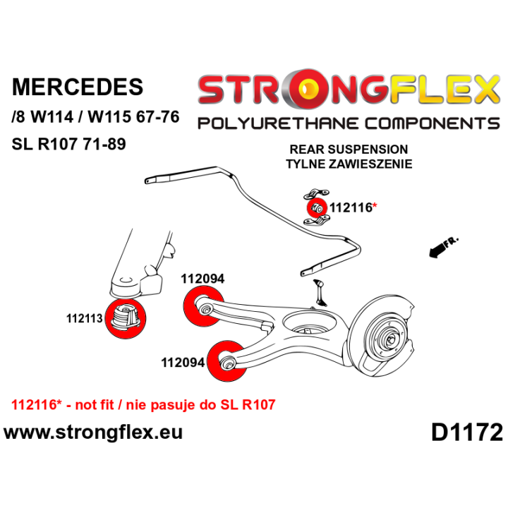 112113A: Tuleja belki tylnej SPORT Strongflex
