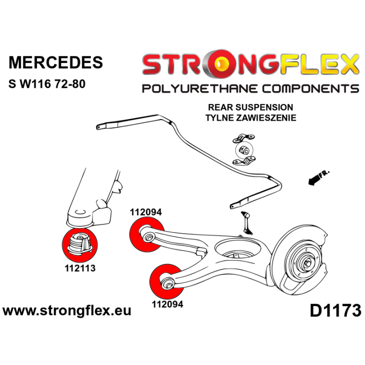112113A: Tuleja belki tylnej SPORT Strongflex