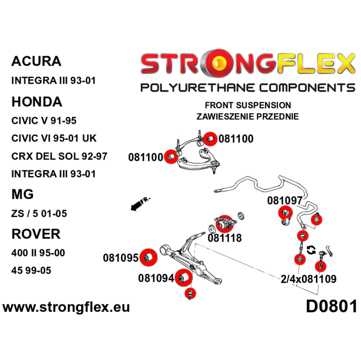 086250B: Kompletny zestaw zawieszenia Strongflex