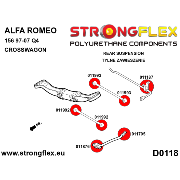 016263B: Zestaw zawieszenia tylnego Strongflex