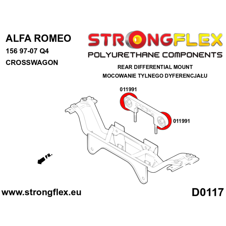 011991B: Tuleja tylnego dyferencjału - przednia Strongflex