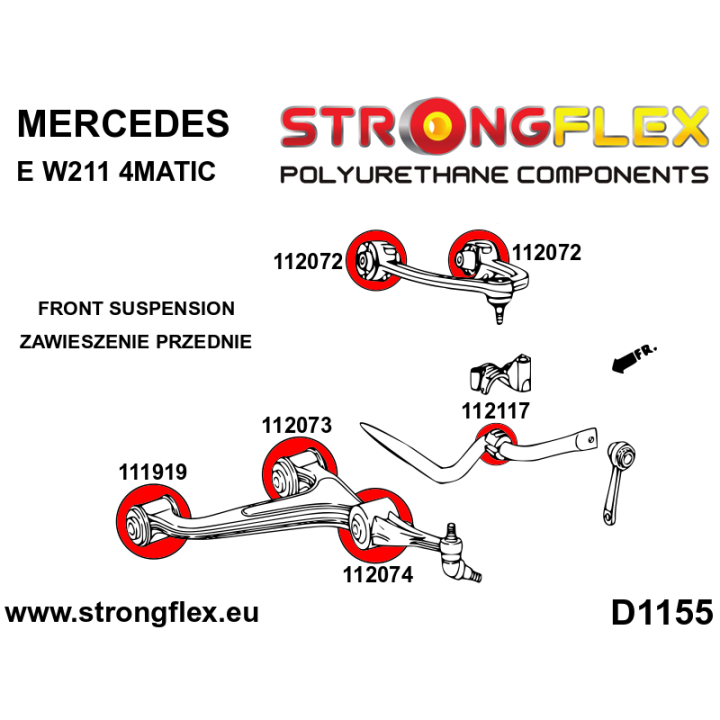 112117A: Tuleja stabilizatora przedniego SPORT Strongflex