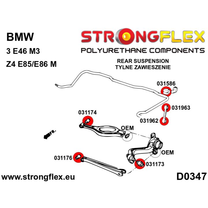 036140A: Zestaw zawieszenia tylnego SPORT Strongflex