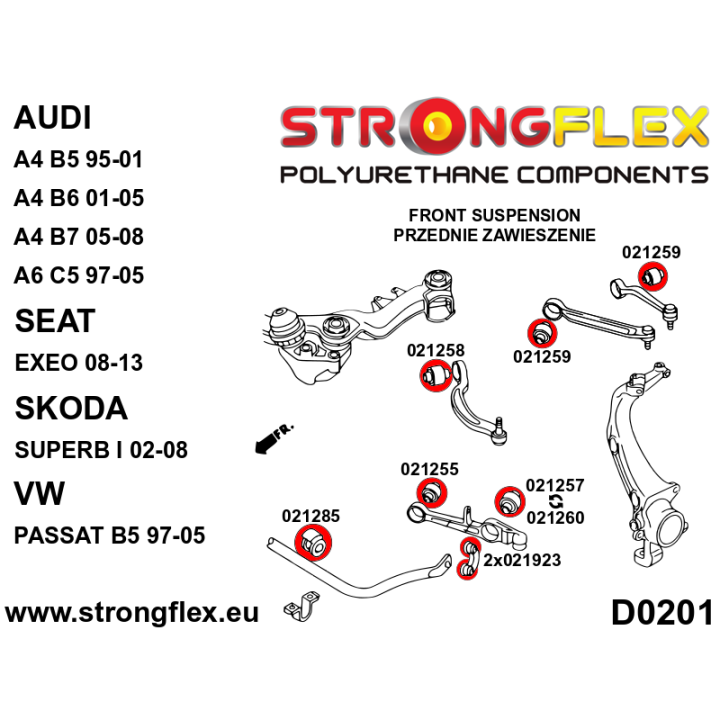026293B: Kompletny zestaw zawieszenia Strongflex