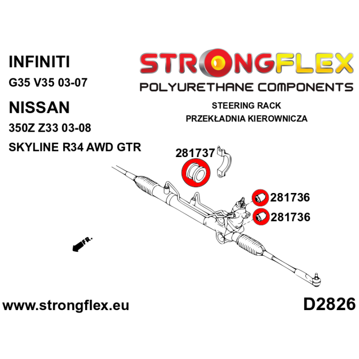 281737B: Tuleja przekładni kierowniczej Strongflex