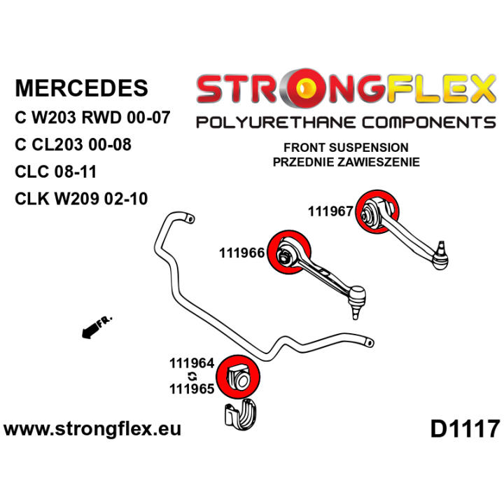 116304B: Kompletny zestaw zawieszenia Strongflex
