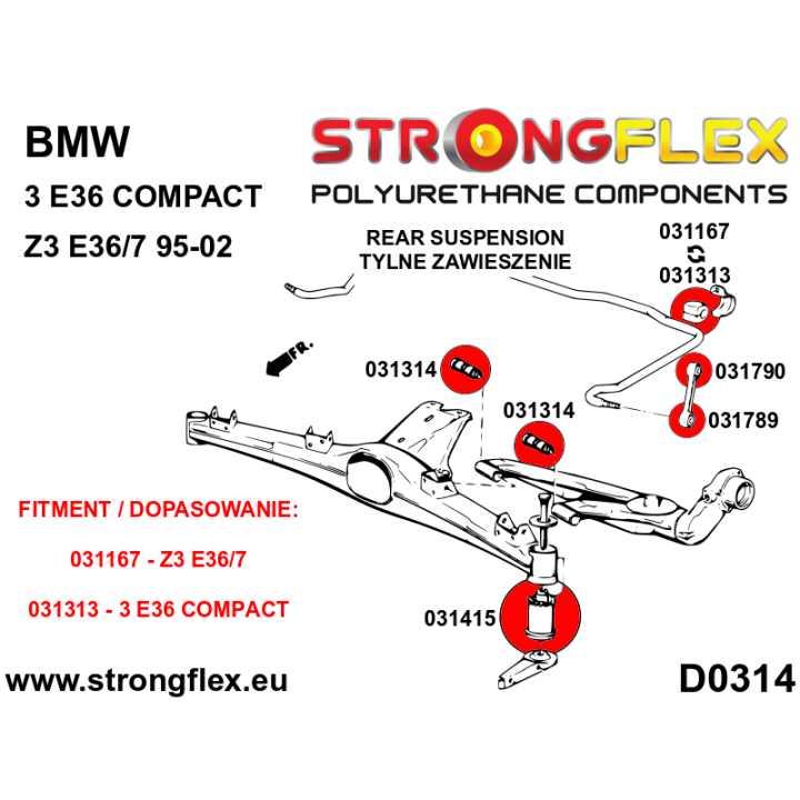 036136A: Zestaw zawieszenia tylnego SPORT Strongflex