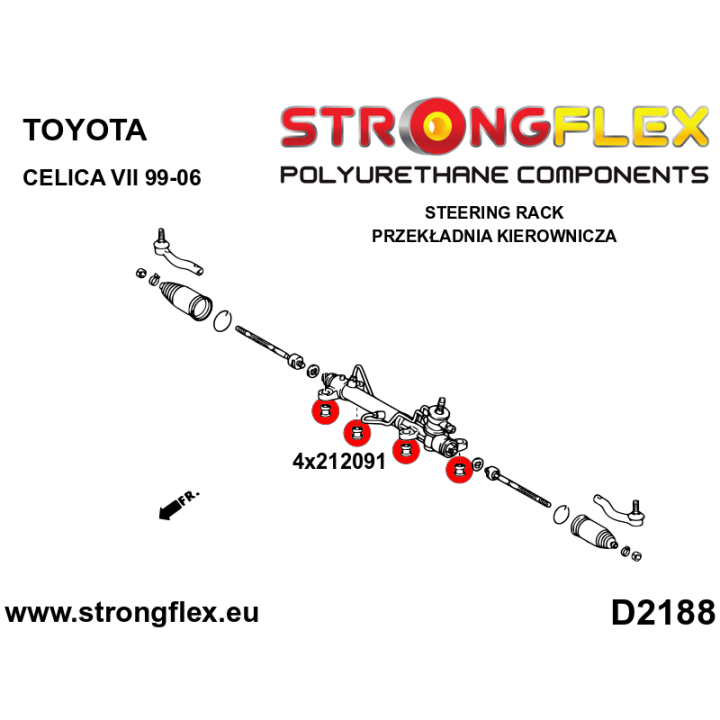 212091B: Tuleja przekładni kierowniczej Strongflex