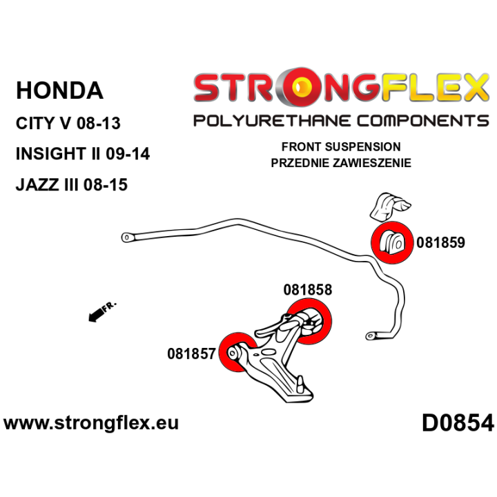 086245A: Zestaw zawieszenia przedniego SPORT Strongflex