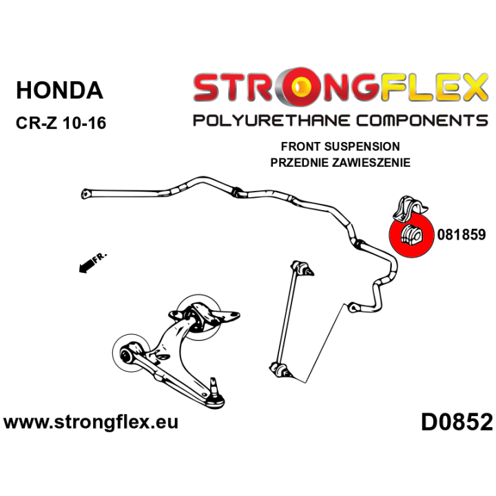 081859A: Tuleja stabilizatora przedniego SPORT Strongflex