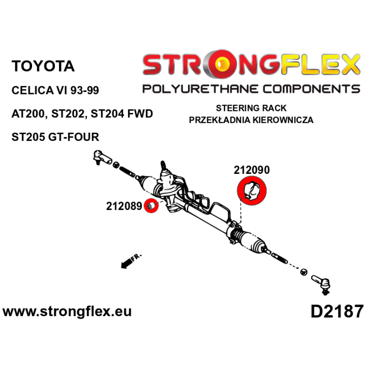 212089A: Tuleja przekładni kierowniczej SPORT Strongflex