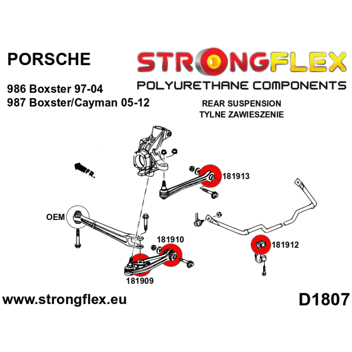 181913A: Tuleja tylnego drążka SPORT Strongflex