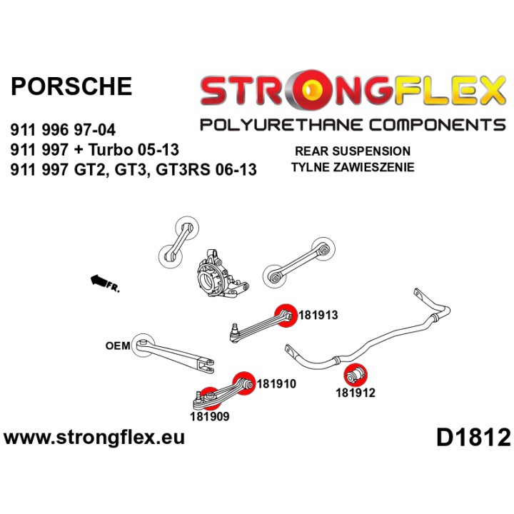 181913A: Tuleja tylnego drążka SPORT Strongflex