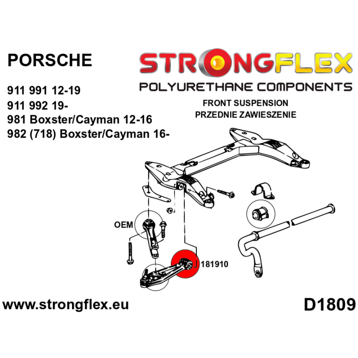 181909B: Tuleja wahacza – zewnętrzna Strongflex