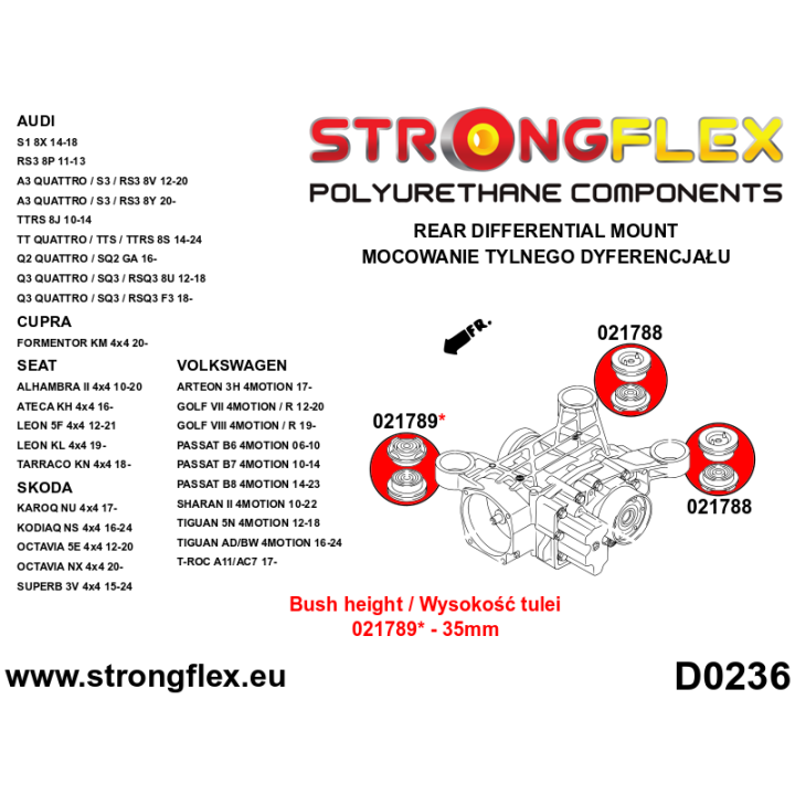226240B: Kompletny zestaw zawieszenia Strongflex
