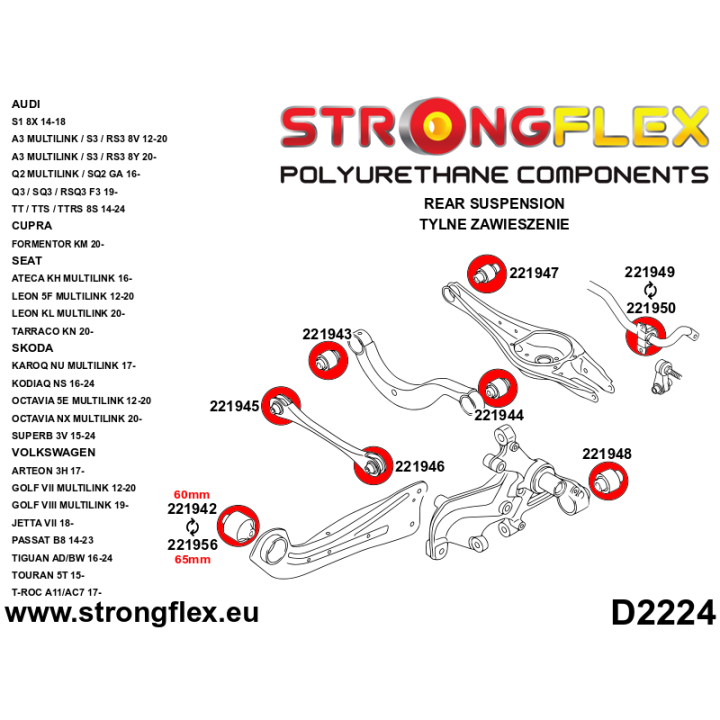 226240B: Kompletny zestaw zawieszenia Strongflex