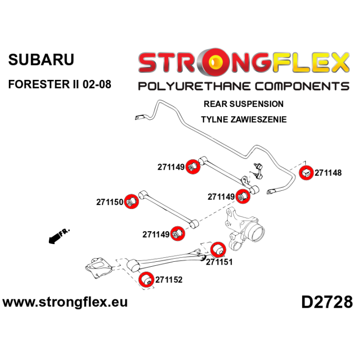 276253B: Zestaw zawieszenia tylnego Strongflex