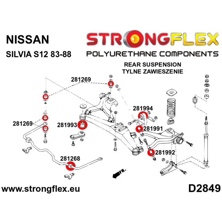 286227B: Zestaw zawieszenia tylnego Strongflex